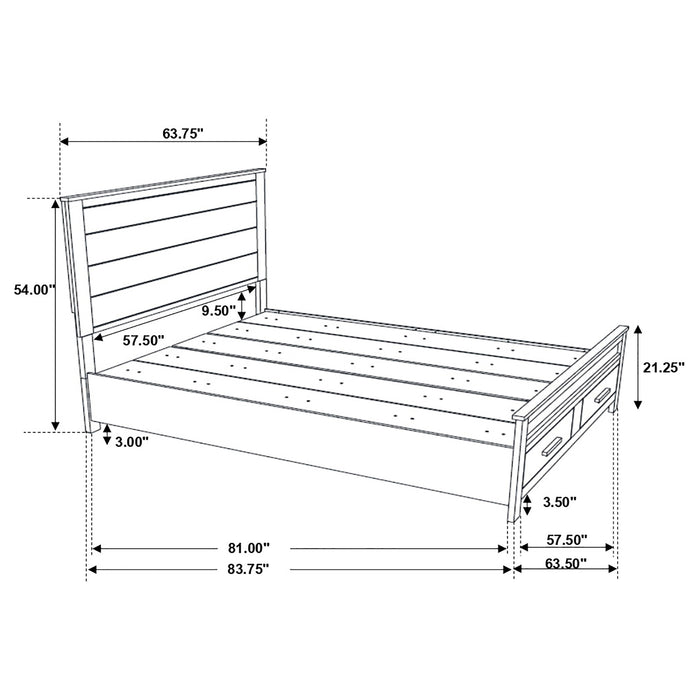 Woodmont Panel Platform Storage Bed