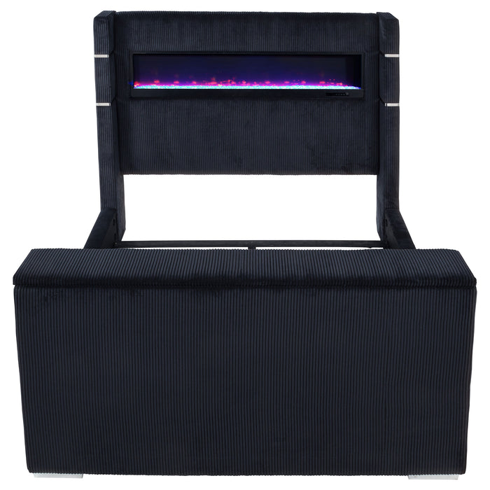 Tisdall Wingback TV Bed with Flame Visualizer