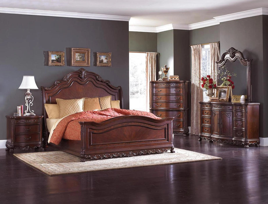 Deryn Park Queen Sleigh Bed in Cherry 2243SL-1