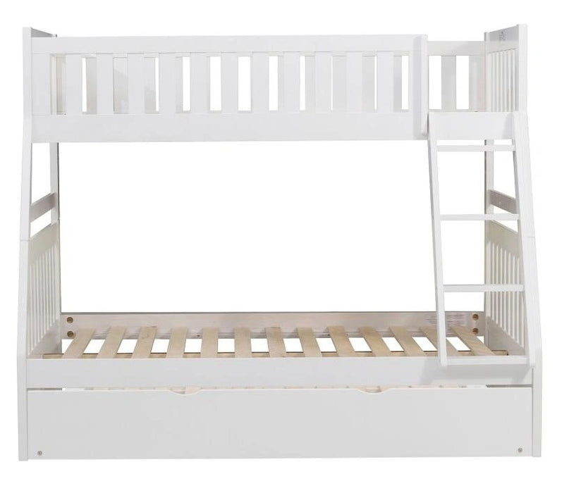 Galen Twin/Full Bunk Bed w/ Twin Trundle in White B2053TFW-1*R
