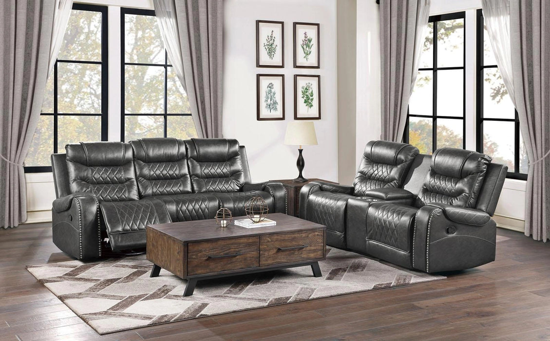 Putnam Double Glider Reclining Loveseat in Gray 9405GY-2