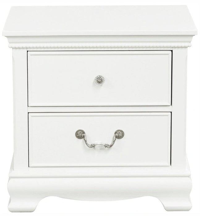 Lucida 2 Drawer Nightstand in White 2039W-4