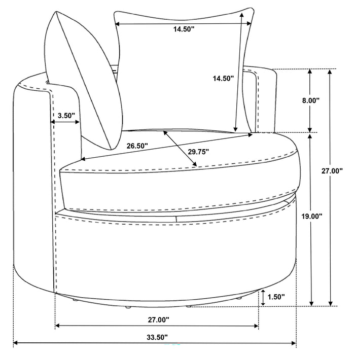 Debbie Swivel Accent Chair