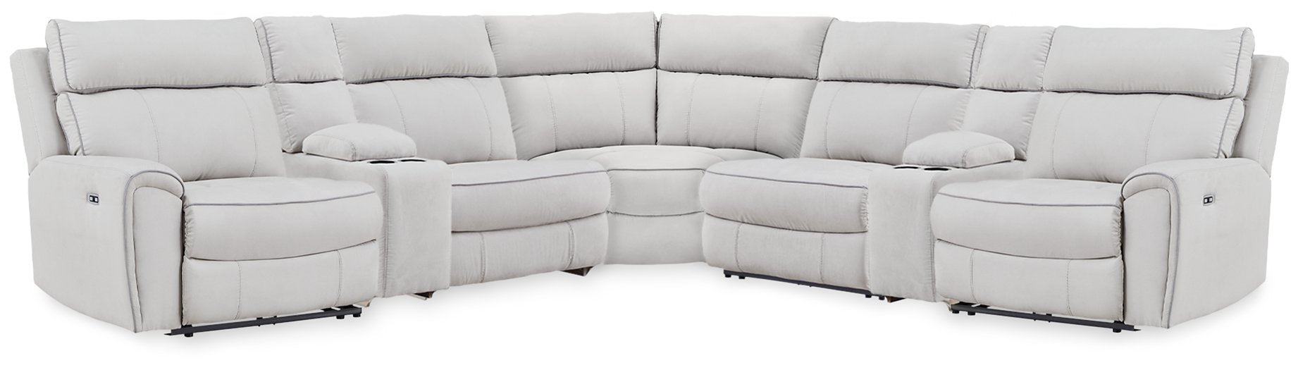 Social Pointe Reclining Sectional with Storage Consoles