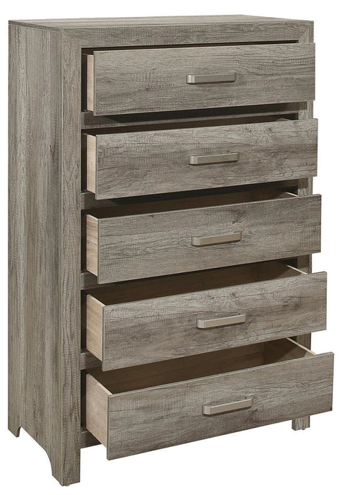 Mandan 5 Drawer Chest in Weathered Gray 1910GY-9