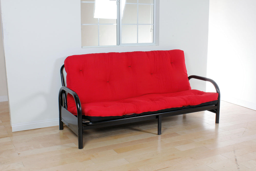 Nabila Red & Black Full Futon Mattress, 6"H