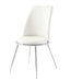 Weizor White PU & Chrome Side Chair image