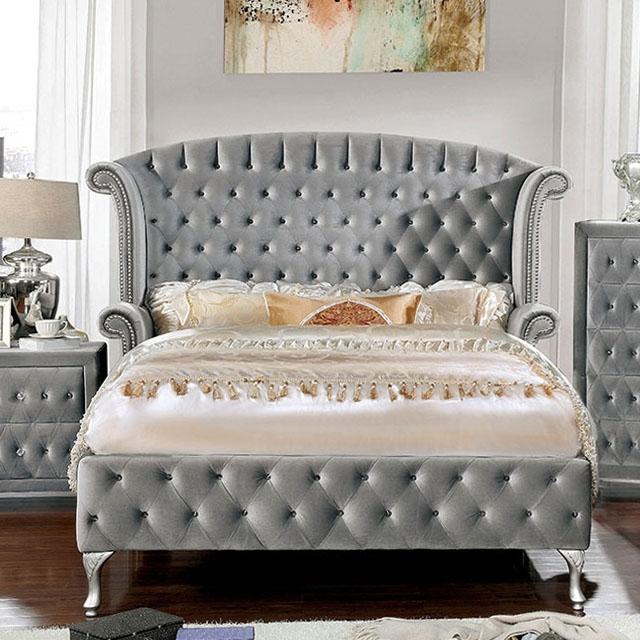 Alzir Bed Grey & Blue