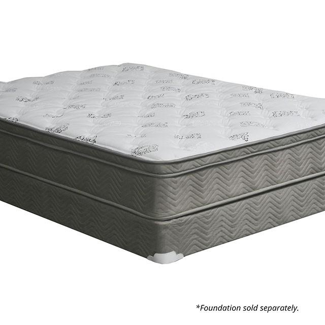 ALEKSA White, Gray 11" Euro Top Mattress, Cal.King image