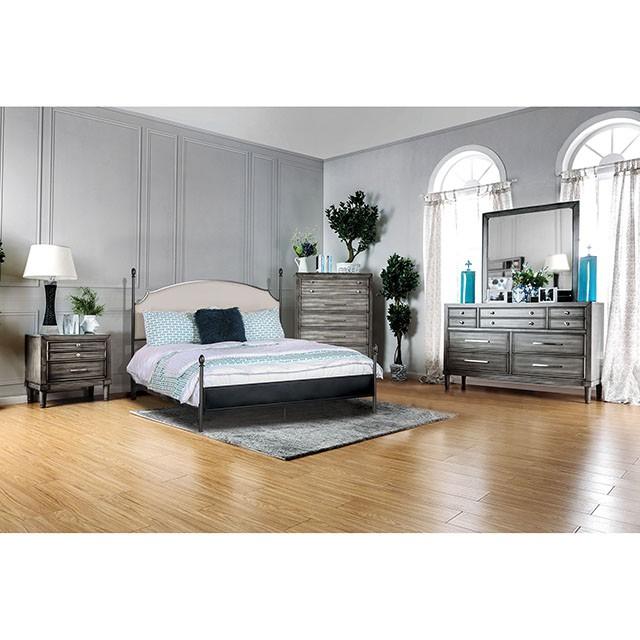 SINEAD Gun Metal/Beige Full Bed