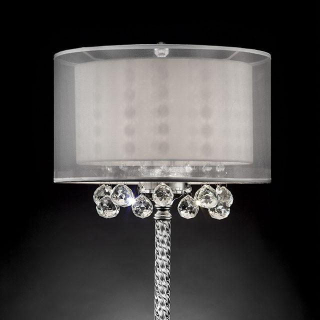 30"H Table Lamp, Hanging Crystal