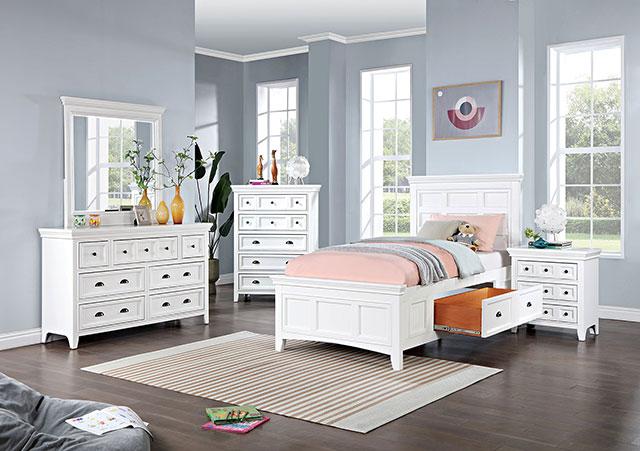 CASTILE Twin Bed, White