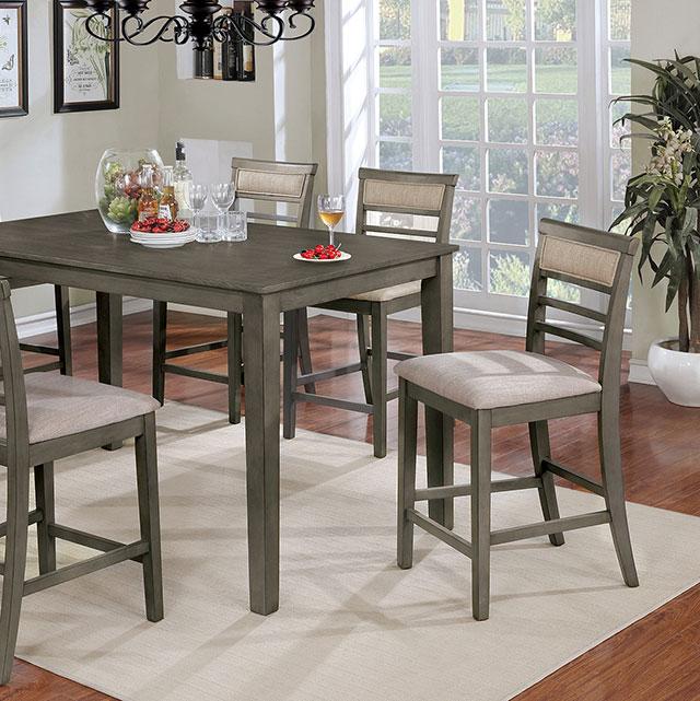 Fafnir Weathered Gray/Beige 7 Pc. Counter Ht. Table Set