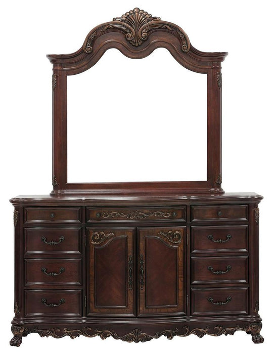 Homelegance Deryn Park 9 Drawer Dresser in Cherry 2243-5