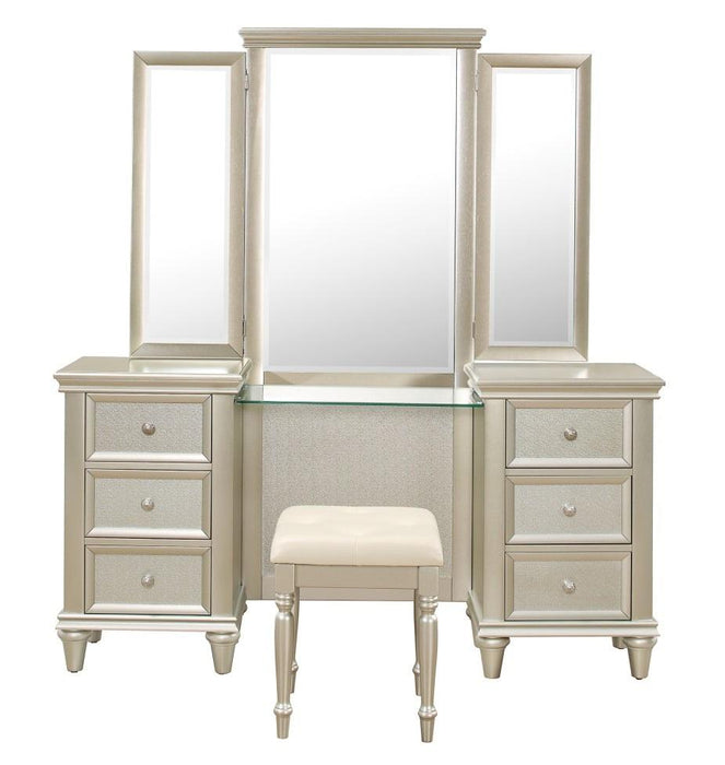 Celandine Vanity Dresser with Mirror in Silver 1928-15* image