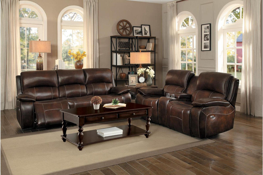 Mahala Power Double Reclining Loveseat in Brown 8200BRW-2PW