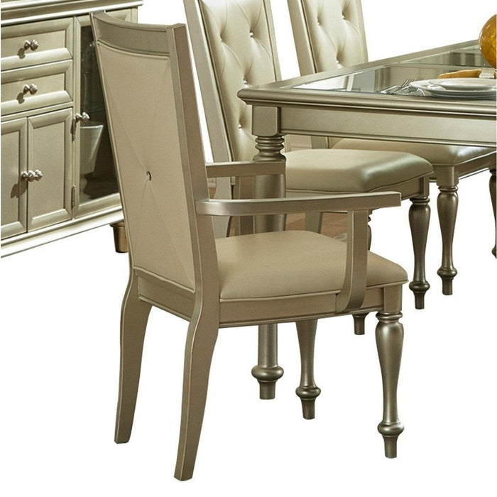 Celandine Arm Chair in Silver (Set of 2)