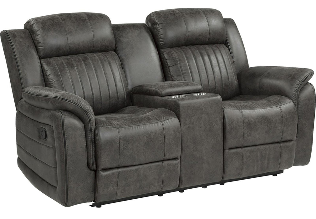 Centeroak Double Reclining Loveseat in Gray 9479BRG-2