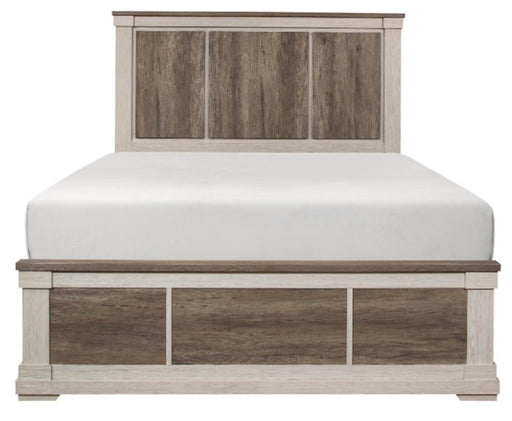 Arcadia Queen Panel Bed in White & Weathered Gray 1677-1* image