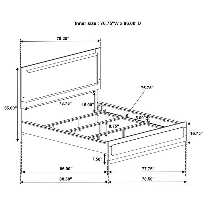 Caraway Panel Bed with LED Lighting