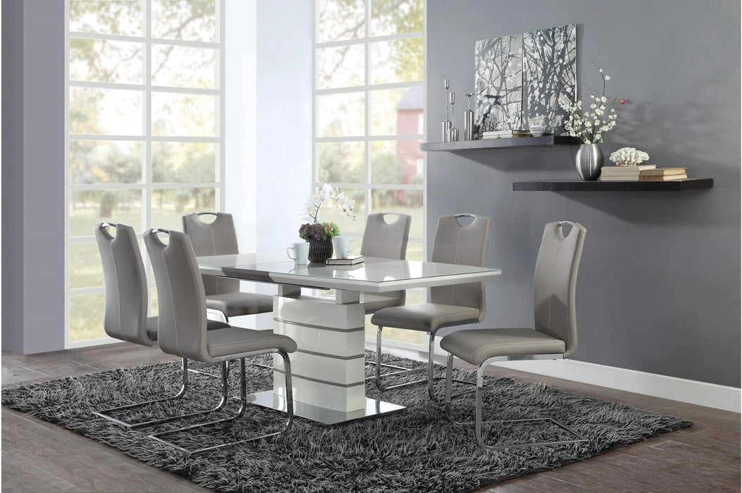 Glissand Dining Table in White & Gray 5599-71*