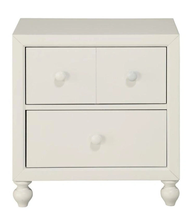Wellsummer 2 Drawer Nightstand in White 1803W-4
