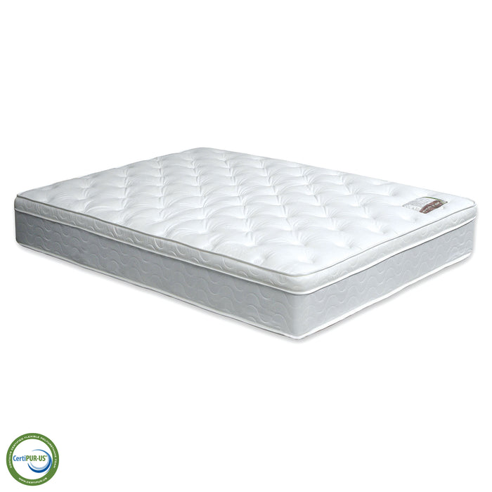 Bird Of Paradise White 11" Euro Pillow Top Mattress, Queen